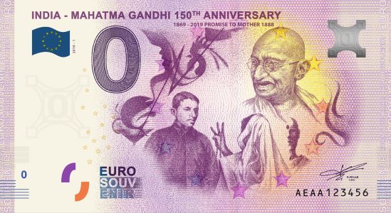  Celebrating Gandhi’s 150th birth year with first-ever Euro souvenir banknotes