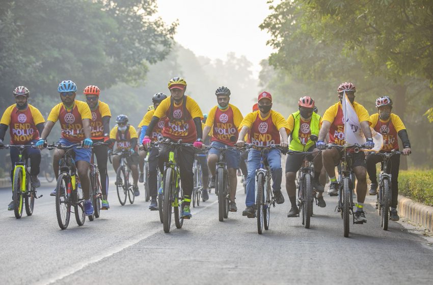  Rotary cycle rally on World Polio Day