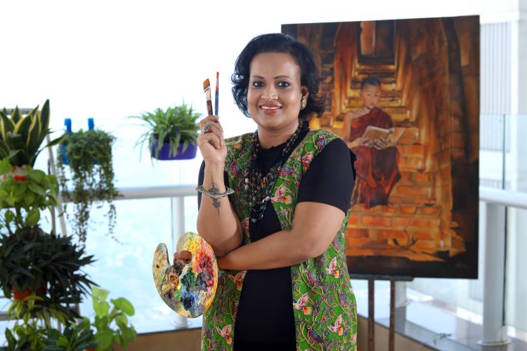  Artist Shruti Goenka depicts spirituality through her paint and brush