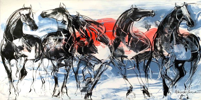  Force, speed & power of the majestic horse fascinates artist Priyendra Shukla