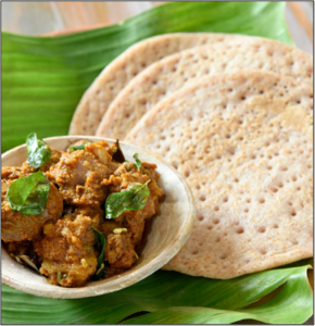 Mutton Sukka Ragi Dosa